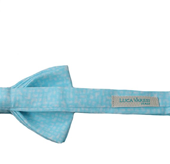 Turquoise Bow Tie with Design