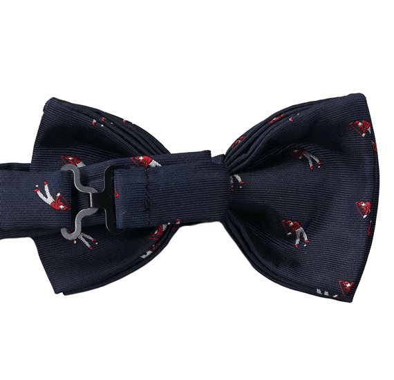 Reverse dark blue bow tie with Golf