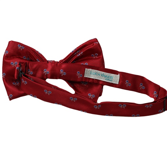 Burgundy Bow Tie with Bikes