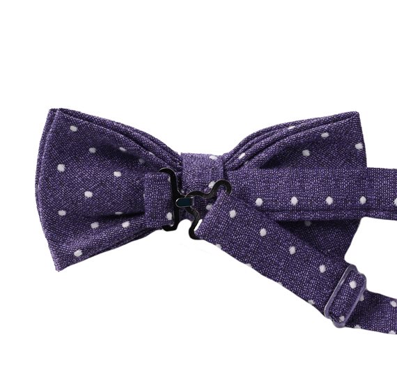 Purple Bow Tie with Dots