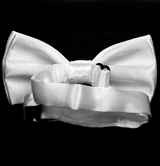 Boy's White Bow Tie