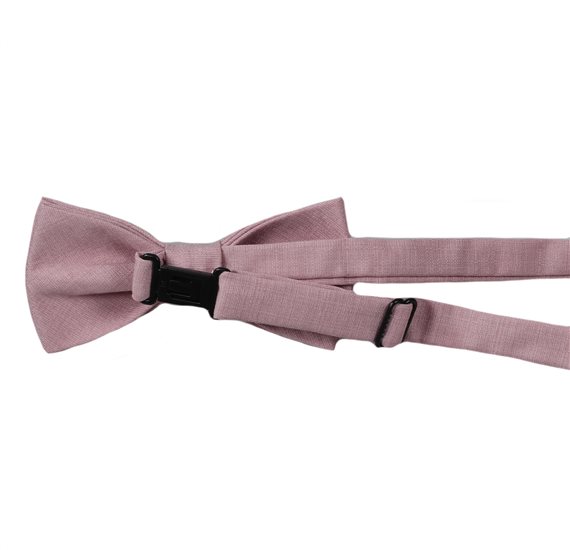 Reverse light pink bow tie