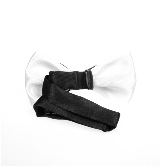 Boy's Black and White Bow Tie