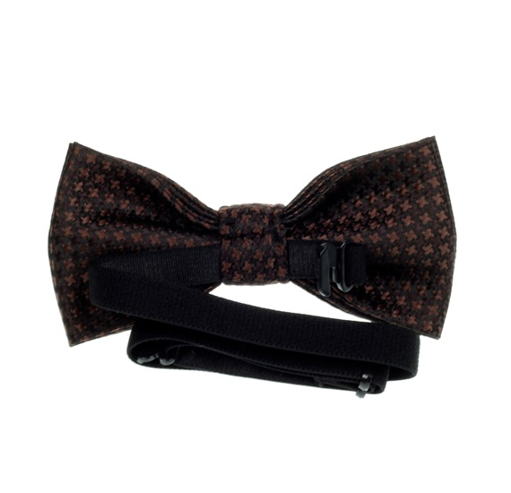 Boy's Houndstooth Check Bow Tie