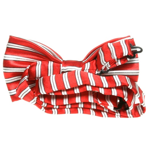 Red stripes boy's bow tie