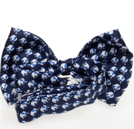Boy's Silk Elephants Bow Tie