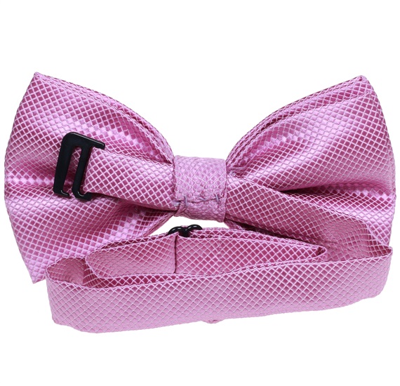Lilac satin bow tie reverse