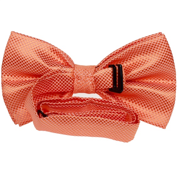 Orange satin bow tie reverse