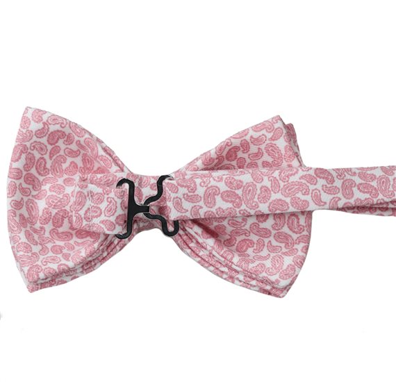 Pink Bow Tie with Paisley
