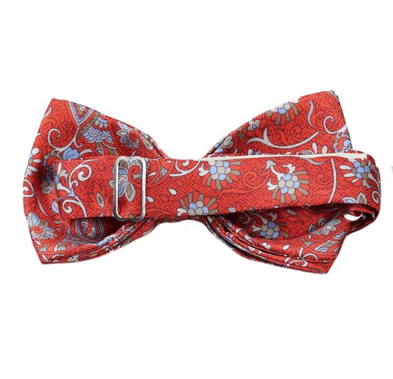 Dark Orange Bow Tie Paisley Reverse