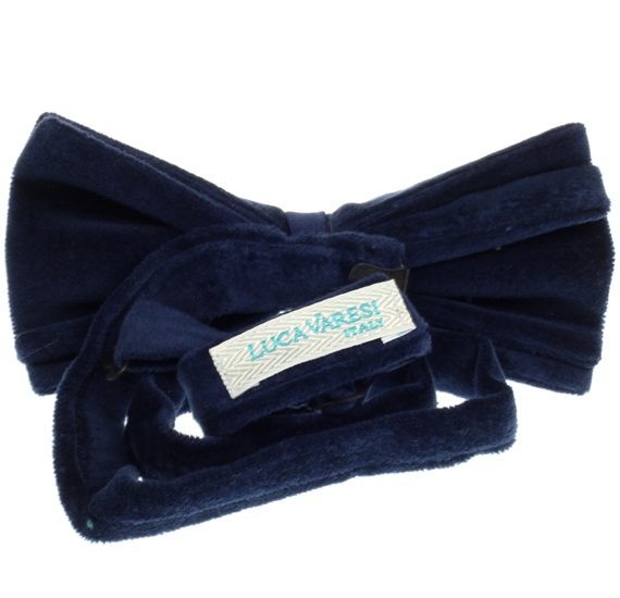 Blue Velvet Bow Tie