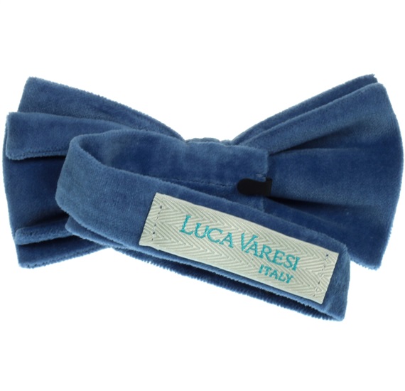 Blue Velvet Bow Tie