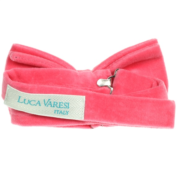 Strawberry Velvet Bow Tie
