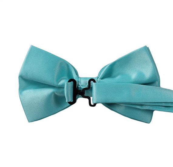 Turquoise Capri Satin Bow Tie