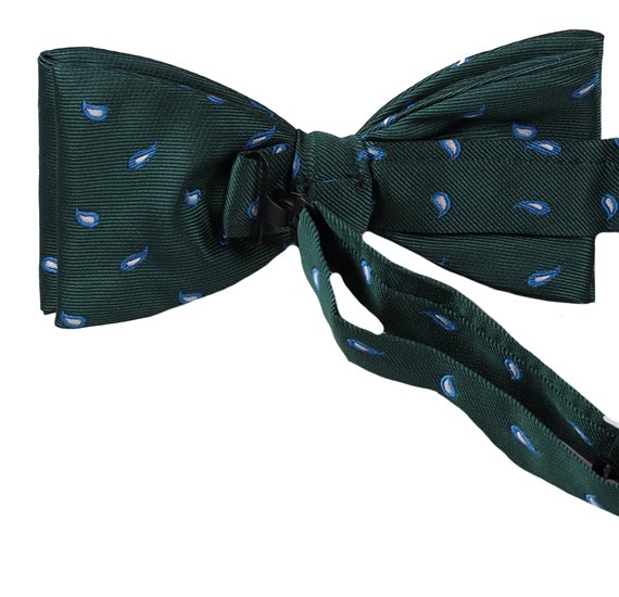 Green Bow Tie with Paisley