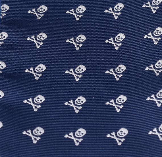 Bow Tie And Pocket Square with Skulls
