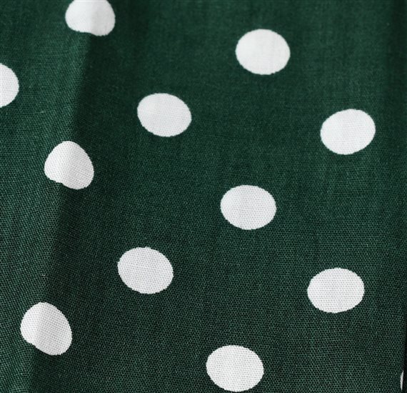 Green Pocket Square with Dots