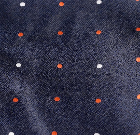 Dark Blue Handkerchief with Dots