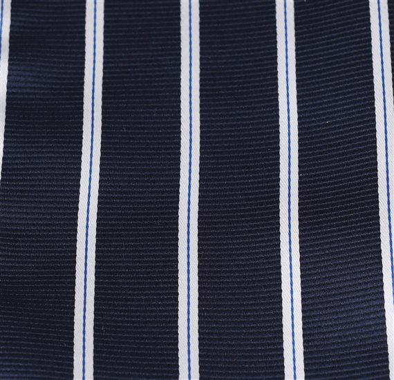 Dark Blue Pocket Square with Stripes