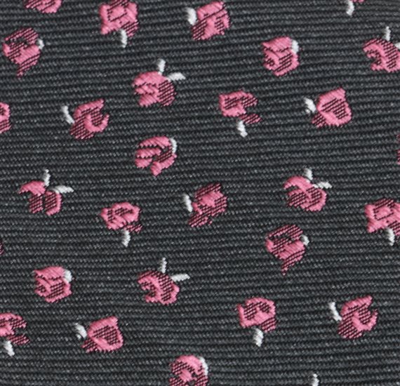 Brown Pocket Square with Roses