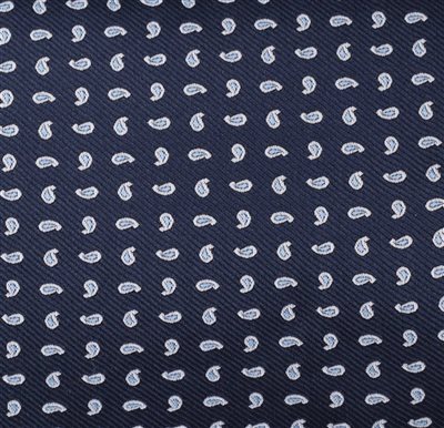 Blue Pocket Square with Paisley