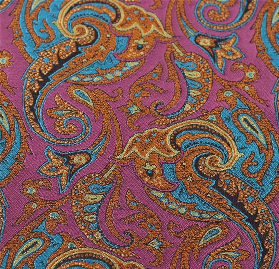 Pink Pocket Square with Paisley