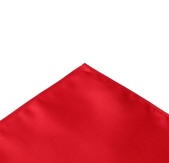 Red satin pocket square