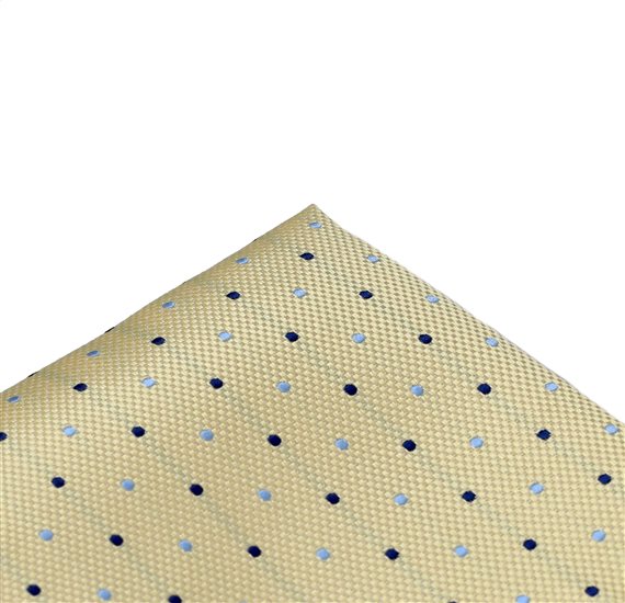 Yellow Pocket Square with Dots