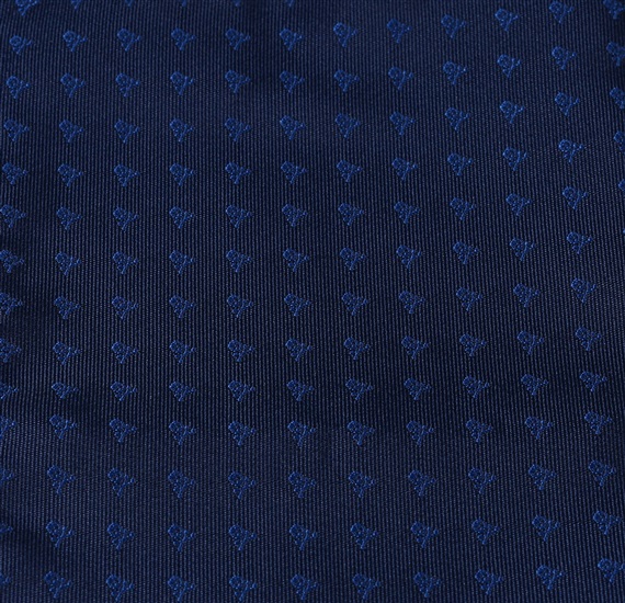 Blue pocket square with skulls