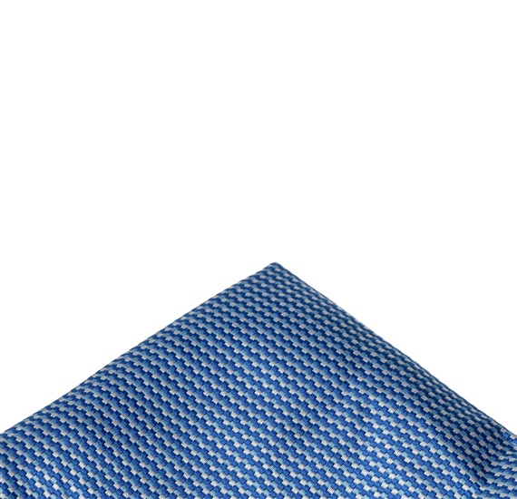 Royal blue pocket square with checks