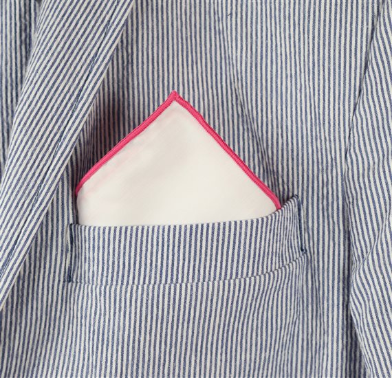 White and Pink Handkerchief