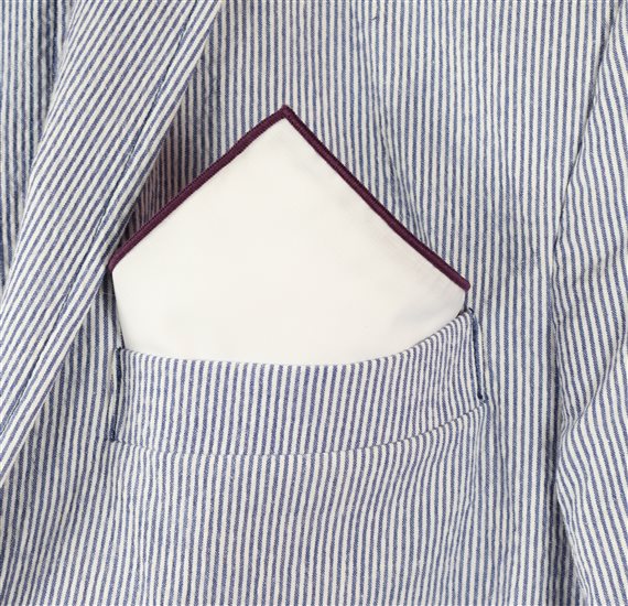 White and Purple Handkerchief