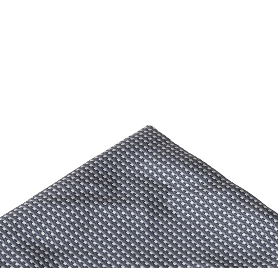 Dark grey pocket square with checks