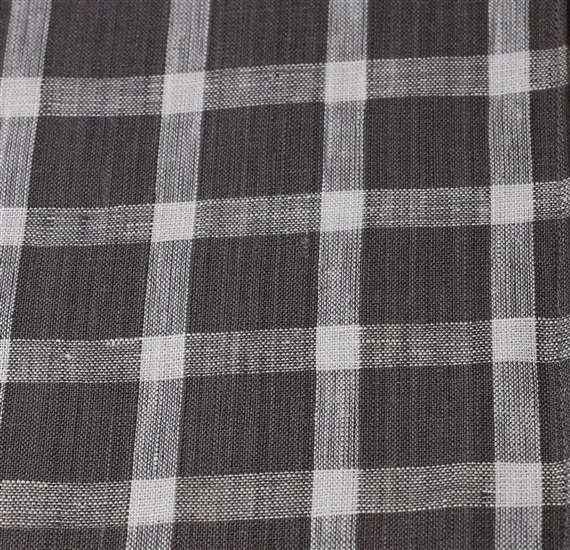 Grey and white checked pocket square