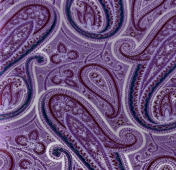 Purple pocket square with lilac cashmere