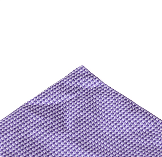 Purple pocket square with checks