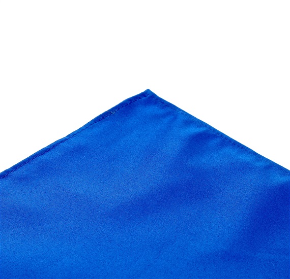 Royal blue satin pocket square
