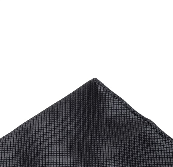 Dark grey satin pocket square