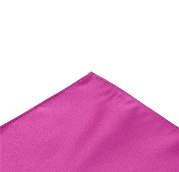 Magenta satin pocket square