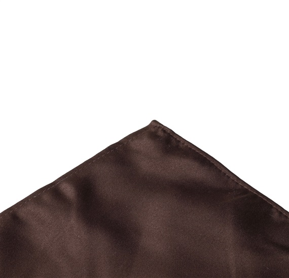 Brown satin pocket square