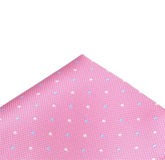Pink Pocket Square with Dots