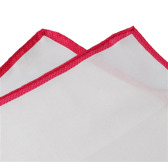 White Silk Pocket Square