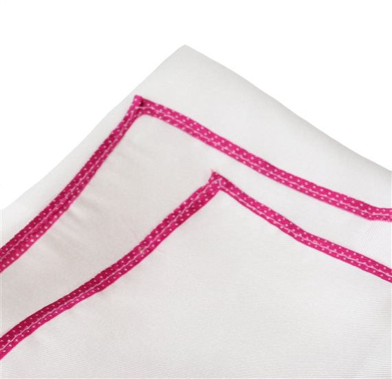 White Silk Pocket Square