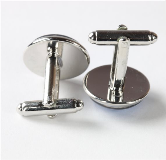 Blue Mosaic Cufflinks Reverse