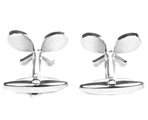 Tennis Cufflinks reverse