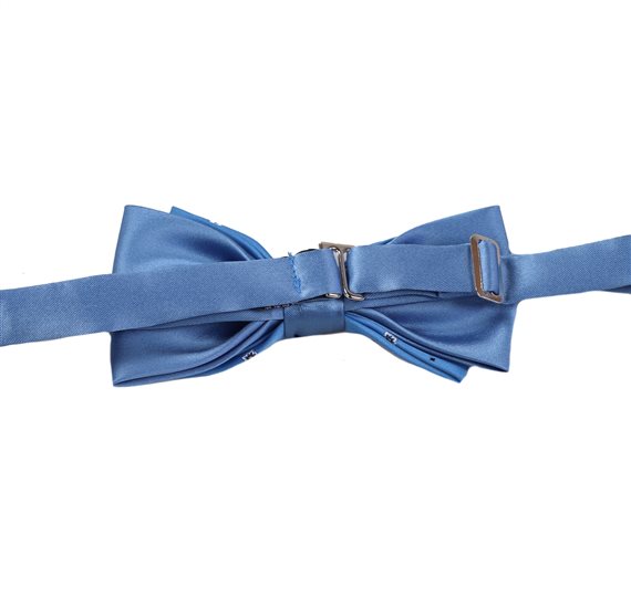 Reverse light blue bow tie with disegn