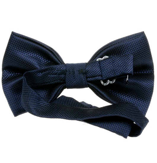 Reverse dark blue dress bow tie