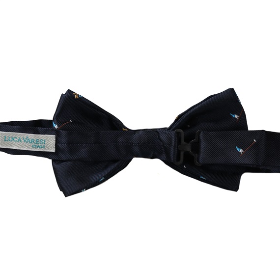 Reverse dark blue bow tie with Golf bag