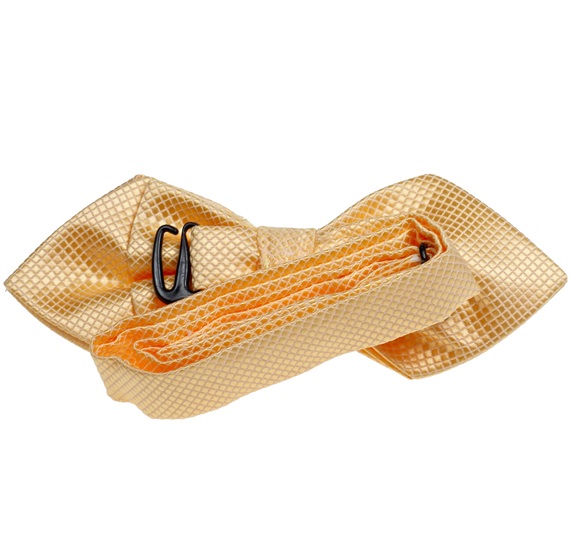 Reverse yellow bogart bow tie