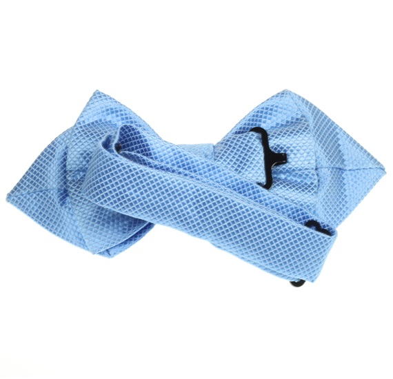 Reverse sky blue bogart bow tie